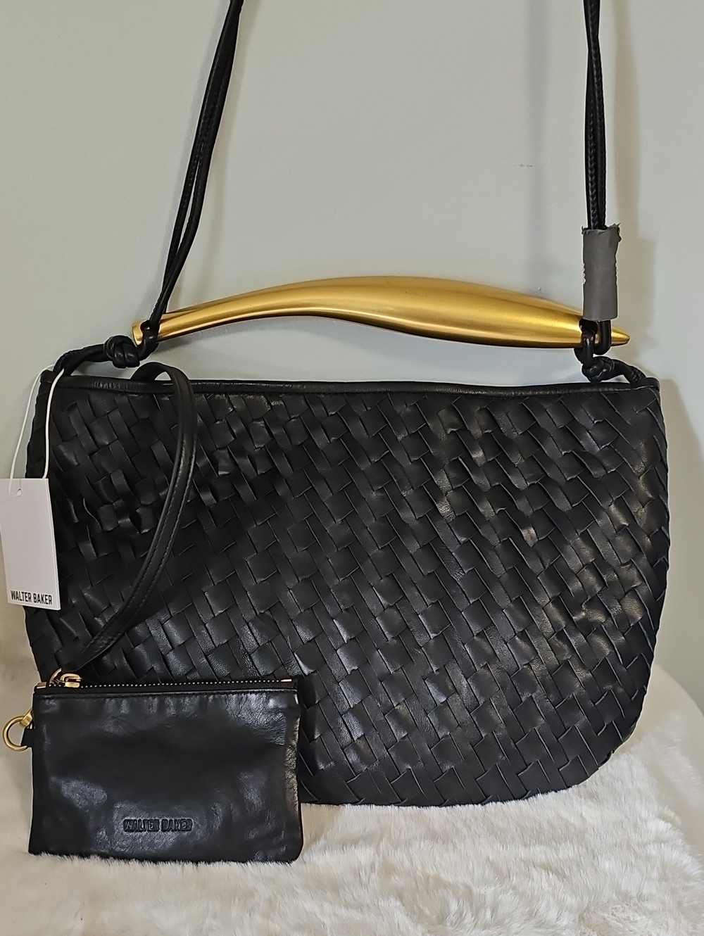 NEW! Walter Baker Black Leather Hazel Hobo Bag